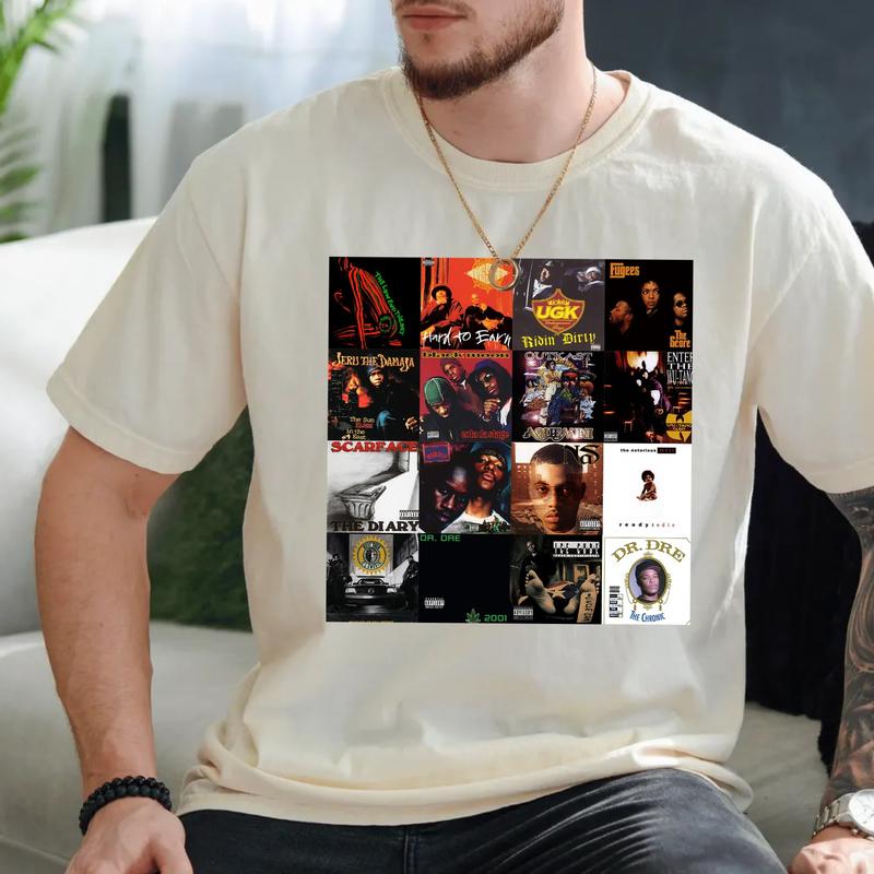 Hip Hop Rappers 90s Cotton Shirt, Hip Hop Rap East Coast West Coast, 90s Music Tee, Unisex Short Sleeve Tee