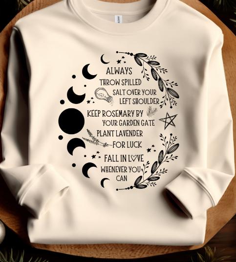 Practical Magic Salt Rosemary Lavender Love Sweatshirt Casual Pullover