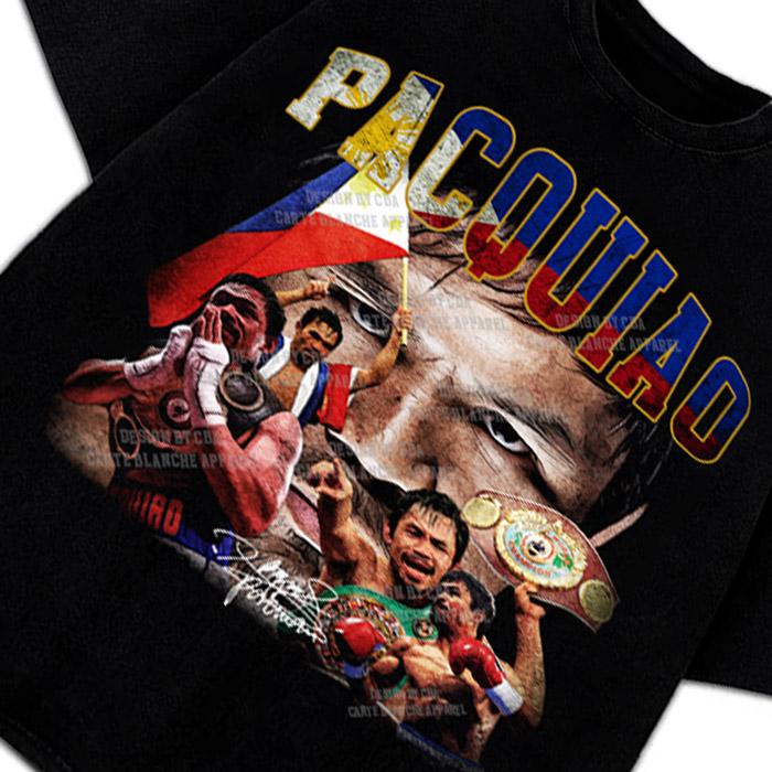 Manny Pacquiao Pacman Goat Boxing Vintage Style Graphic Design T-Shirt Graphic Tee Crewneck Cotton Menswear Top