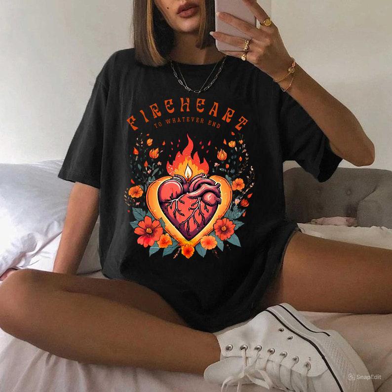 Throne of Glass Fireheart Shirt, Throne Of Glass Tshirt, Terrasen To Whatever End Kingdom