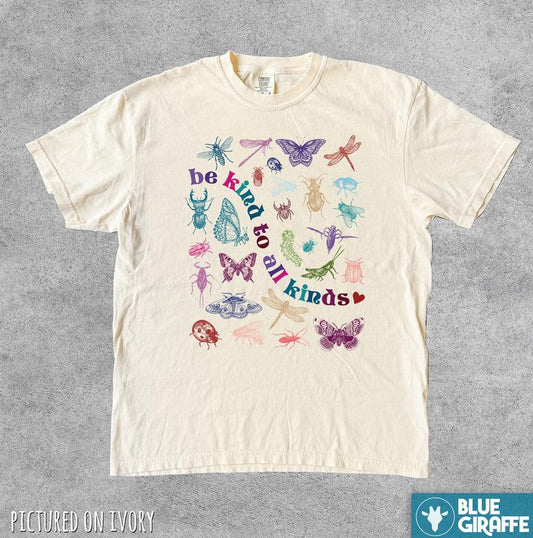 Be Kind To All Kinds Vintage Tshirt, Retro Comfort Colors Shirt