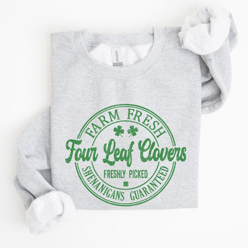 Four Leaf Clovers Farm, St Patrick's Day Sweatshirt