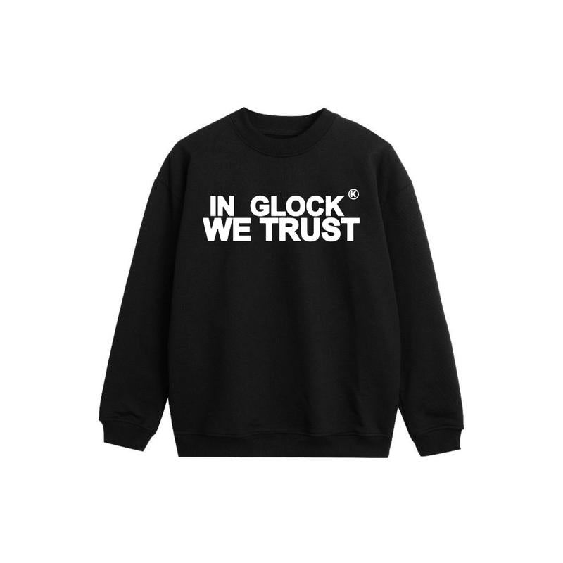 IN GLOCK WE TRUST HOODIE , Double Side , GLock Sweatshirt,Design Glock - Full Color , For Her,Men's Tops & Women's Tops - Hoodies & Sweaters Classic