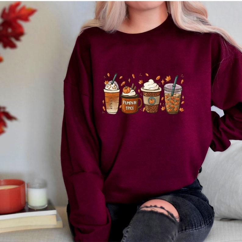 Fall Coffee Sweatshirt, Fall Sweater, Pumpkin Spice Sweatshirt, Cute Fall Sweater, Womens Fall Sweater, Coffee Sweatshirt, Unisex Plus size