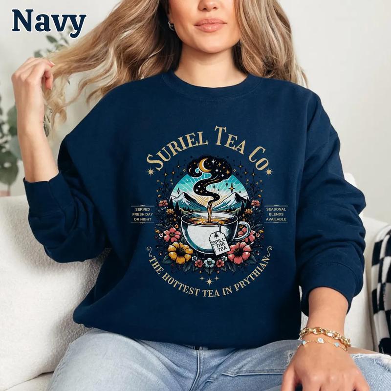 Suriel Tea Co ACOTAR Velaris Shirt, Bookish SJM Tea Unisex Gift, A Court Of Thorns and Roses Cotton Top, Book Lover Shirt Enthusiast