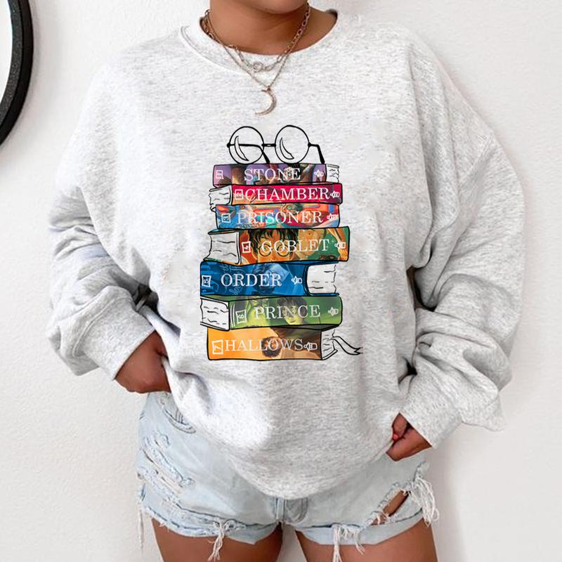 HP All Series Sweatshirt Hoodie Shirt, gift for fan Cotton Menswear Relaxed Fit Sweaters Tee