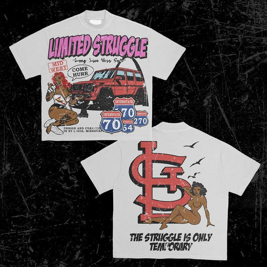 Y2K Graphic Temporary Struggle Personalize Printed Tshirt Casual Cotton