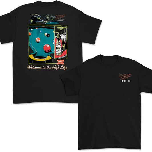 Miler High Life Club Vintage 2 Sided Shirt, Retro Miler Beer fans Tee, Billiards Club Lovers Tee, Shirt for Beer Lovers, Graphic Tee, Full Color, Cott