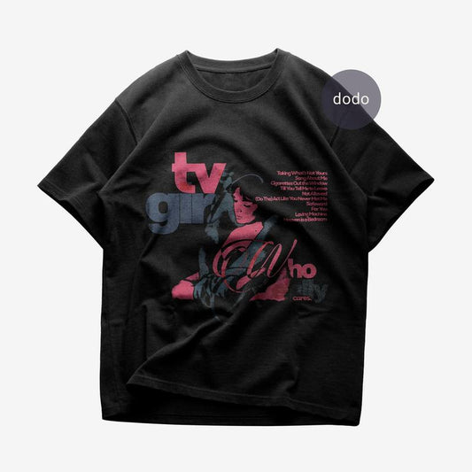 Premium TV Girl T-Shirt - Who Really Cares Album - Not Allowed Single - TV Girl New Album T-Shirt - Unisex Heavy Cotton Tee