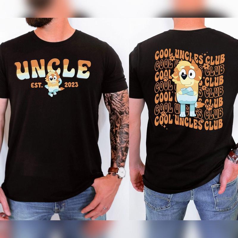 Bluey Cool Uncles Club T-Shirt, Radley Heeler Shirt, Bluey Adult Tee, Bluey Family Shirt, Mens Bluey Shirt, Bluey Uncle Gift, New Uncle Shirt