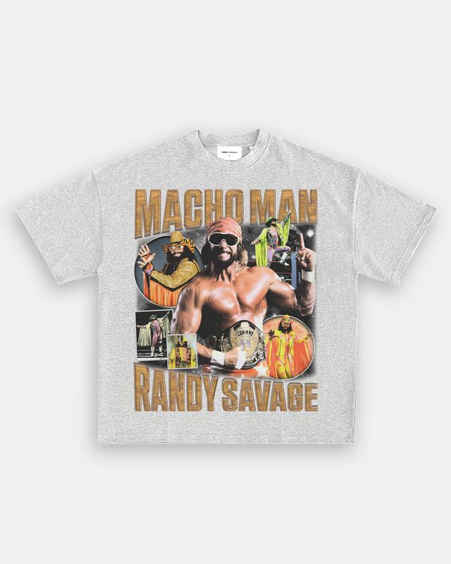 MACHO MAN TEE, Wrestling Graphic Tee, Sports T-shirt, Athlete Shirt, Wrestling Gift, Fitness Tee Crewneck Clothing Cotton Menswear