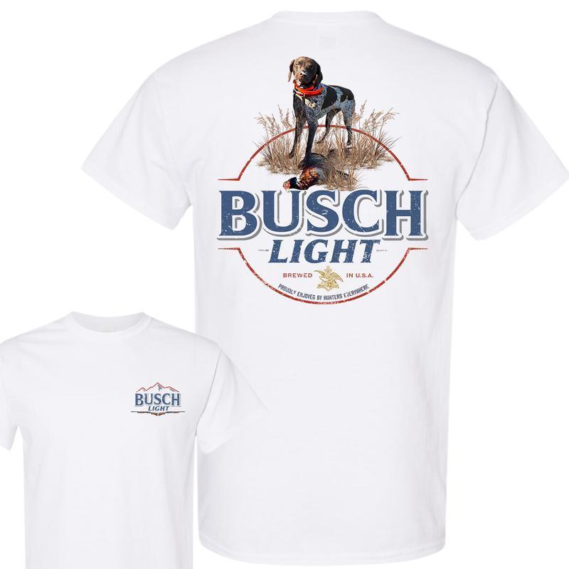 BUSCH LIGHT, BEER, Busch Light Hunting Shirt, Busch Light Tshirt Full Color For Men And Women, Casual Graphic Round Neck T-shirt for Summer, Fashion M