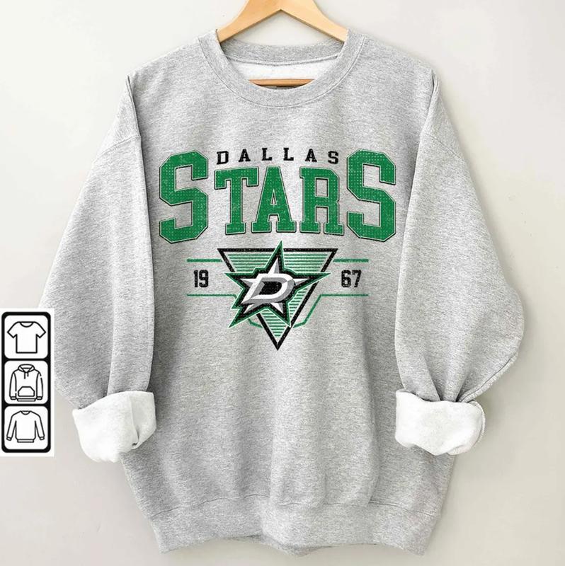 Vintage 90s Dallas Stars Shirt, Crewneck Dallas Stars Sweatshirt, Jersey Hockey Gift For Christmas