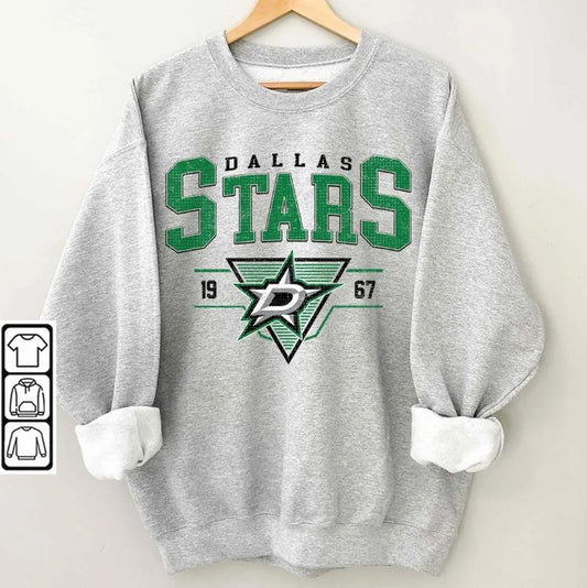Vintage 90s Dallas Stars Shirt, Crewneck Dallas Stars Sweatshirt, Jersey Hockey Gift For Christmas