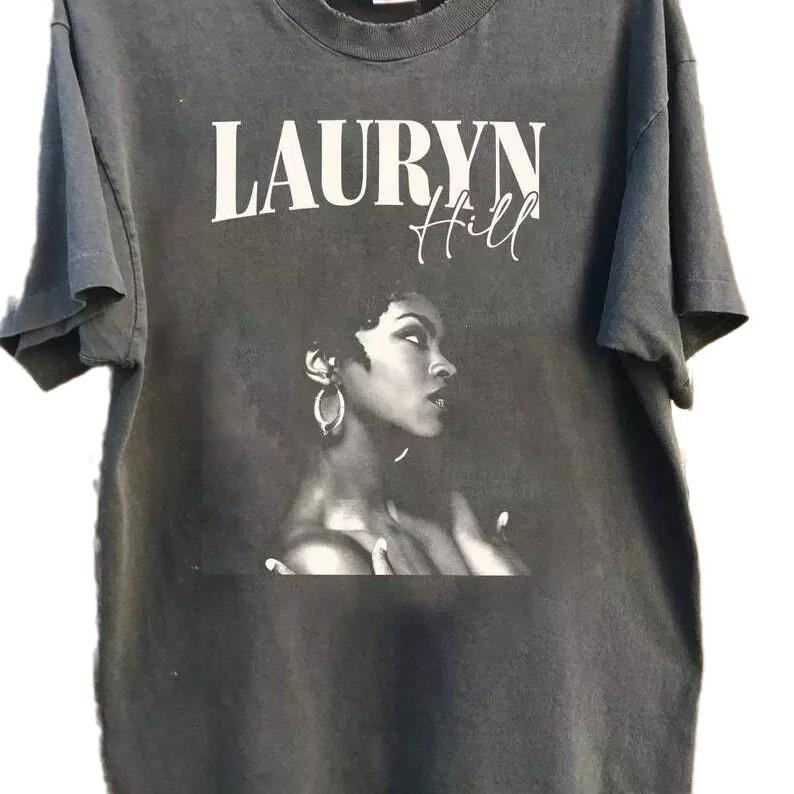 Lauryn Hill 90s Graphic Shirt, Concert 2024 for Men Women Unisex Tshirt KH5015 Cotton Menswear Cotton Menswear T-Shirt Top