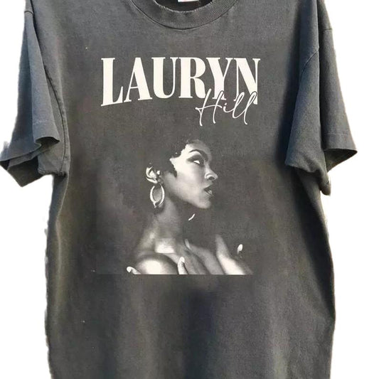 Lauryn Hill 90s Graphic Shirt, Concert 2024 for Men Women Unisex Tshirt KH5015 Cotton Menswear Cotton Menswear T-Shirt Top