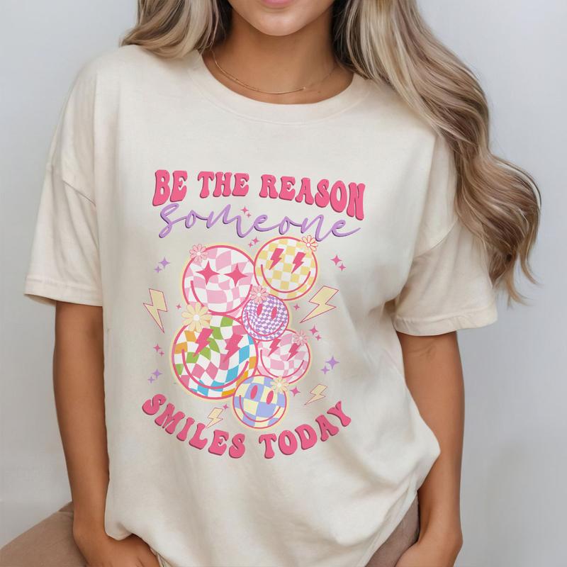 Mental Health Comfort Colors Shirt, Be The Reason Someone Smiles Today, Mental Health Matters Shirt, Inspirational Shirts Women, Anxiety Shirt, Therap