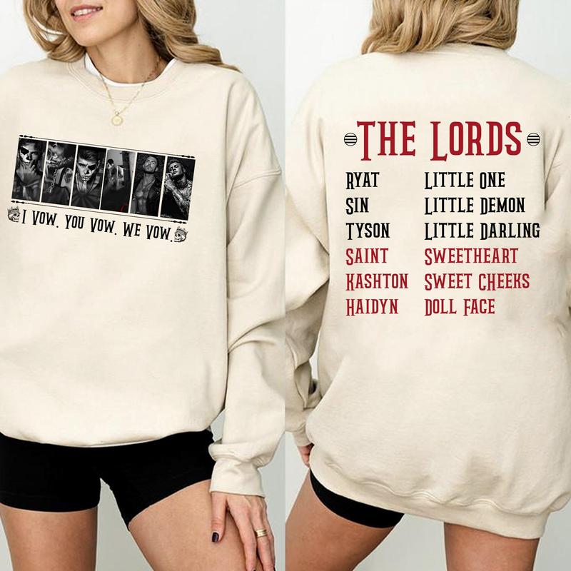 The LORDS Series Book Sweatshirt, I Vow You Vow We Vow Shirt, Shantel Tessier Merch, Dark Romance Shirt, Book Lover Shirt, Bookish Merch, Booktok Shir