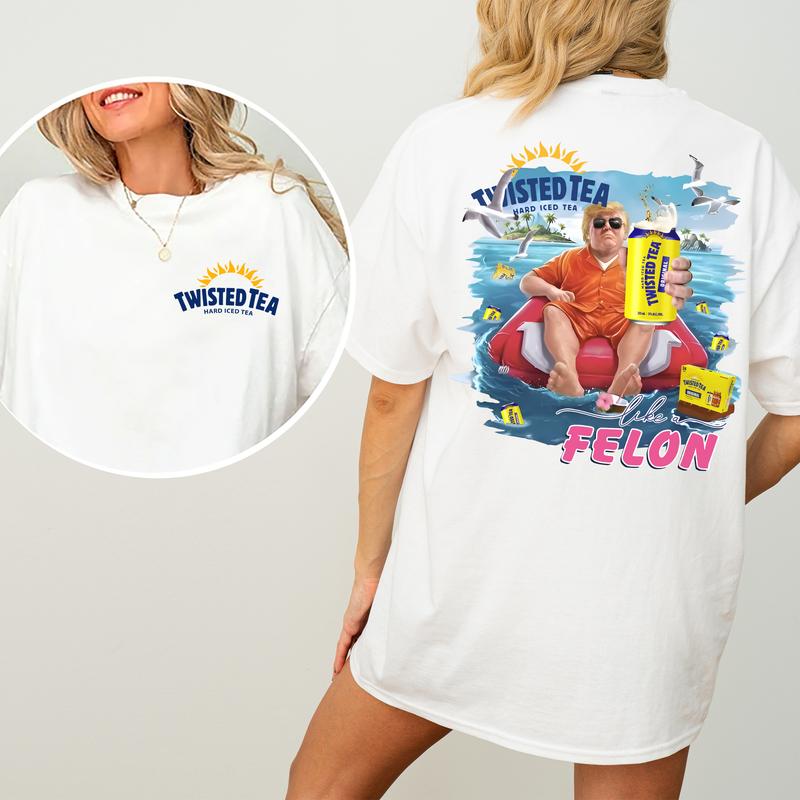 Twisted Tea Beach Graphic Shirt, Funny Summer Beach T-shirt, Summer Vacation Tshirt, Drink Shirt, Comfort Clothing, Cotton Fabric Tshirt, Printed Wome