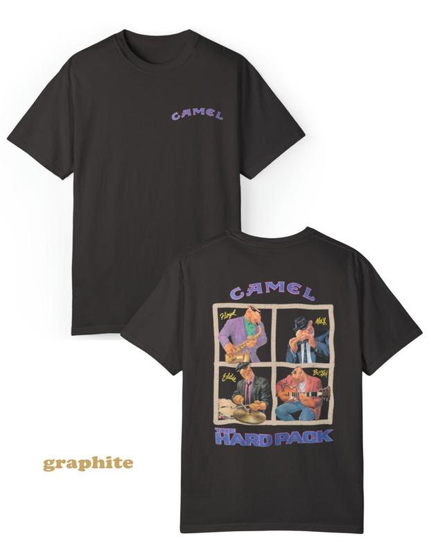 90s Camel The Hard Pack T-shirt  Unisex Garment-Dyed Shirt, Joe Camel Promo Tee, Cowboy Apparel, Motorcycle Smoker T Shirt 1990s  T-shirt, sweater and