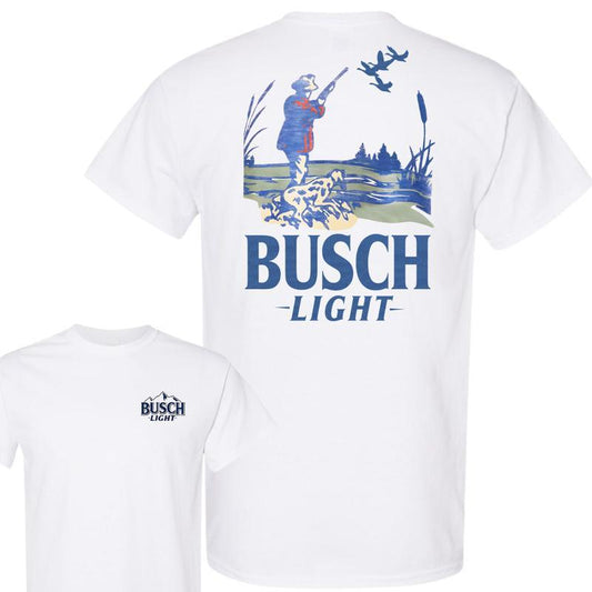 Busch Light -Beer- Busch Light Duck Hunt 2-sided T-shirt, Casual Graphic Round Neck T-shirt for Summer, Fashion Top for Daily Wear, T shirt For Men An