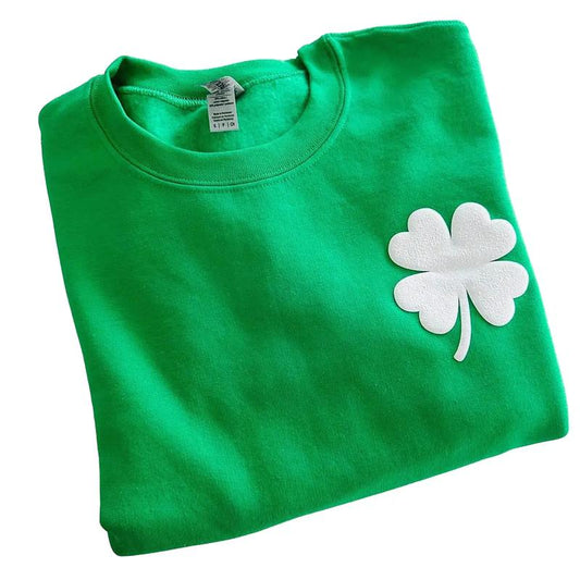 Shamrock St Patricks Day Puff Print Sweatshirt, Love Clover Hoodie, Shamrock Sweatshirt, St Patrick's Day Sweatshirt, St. Patrick's Day Gift, Clover S