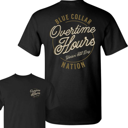 Blue Collar 2 Sided T-Shirt, Blue Collar Gifts, Lineman Shirt, Trucker Shirt, Full Color, For Men