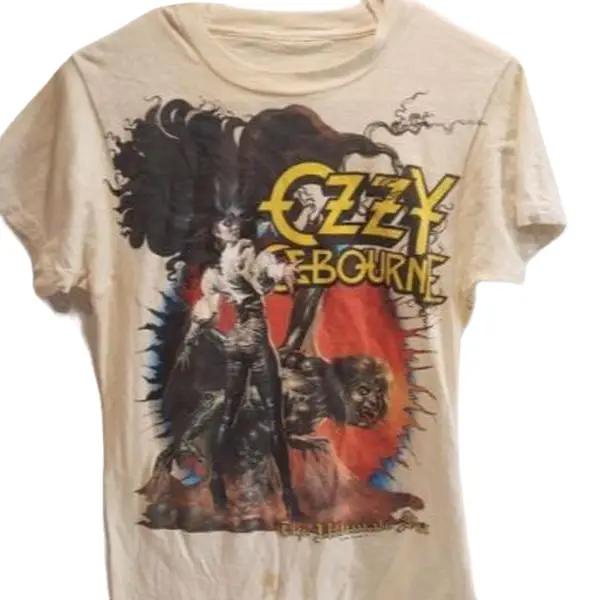 Ozzy Osbourne Reprint T Shirt Cotton Menswear