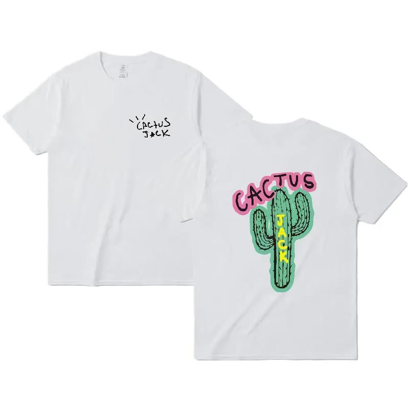 Travis Cactus Utopia Live In Your World Rage In Ours Double Sided Cotton Unisex Tshirt - Casual, All Seasons, Menswear