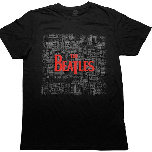 The Beatles Tickets &Amp; Logo Puff Design T Shirt A Rock Off Officially Licensed Product Unisex Adult Sizes Clothing