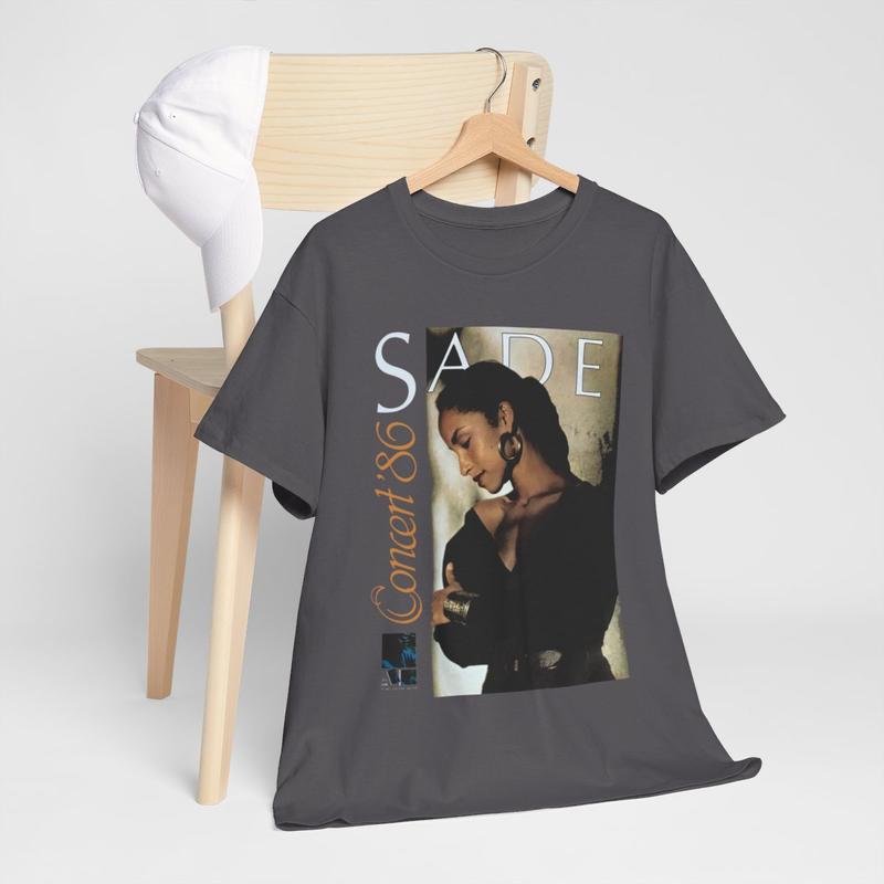 Sade Adu Graphic Shirt, 80s Sade Album Merch Unisex Tshirt Cotton