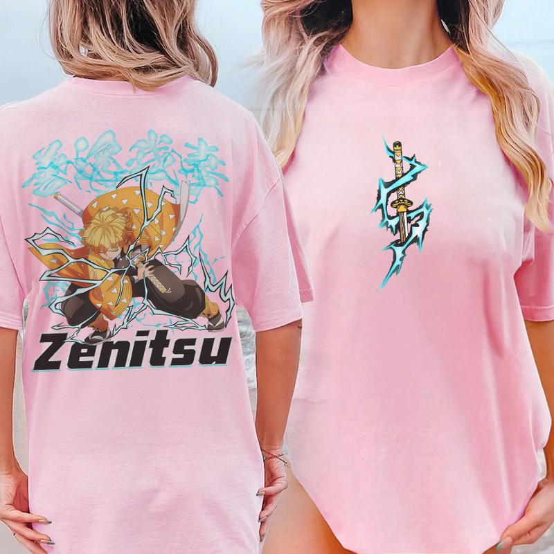 Zenitsu Thunder Breathing T-shirt,  Demon Slayer Shirt,  To the Hashira Training shirt, Demon Slayer t-shirt, Kimetsu no Yaiba To the Hashira Training