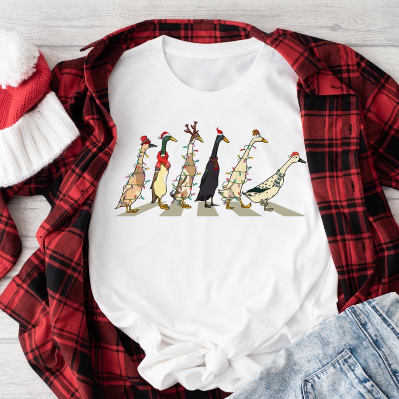 Christmas Ducks Sweatshirt - Funny Duck Sweatshirt for Women, Perfect Gift for Farm Lovers this Holiday Season, Ducks T-shirt, Gift for Family - Trend