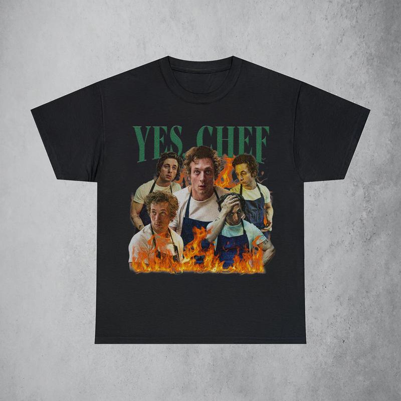 Vintage Yes Chef Shirt Retro Yes Chef Jeremy Allen White Shirt, Vintage Jeremy Allen White The Bear Cotton Fabric