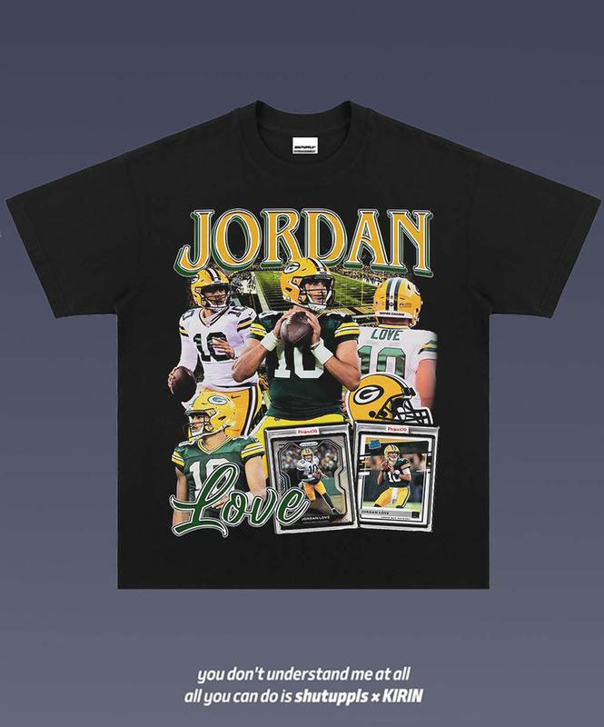 Jordan Love 1.0  VINTAGE TEE  AMERICAN FOOTBALL  GIFT FOR FAN