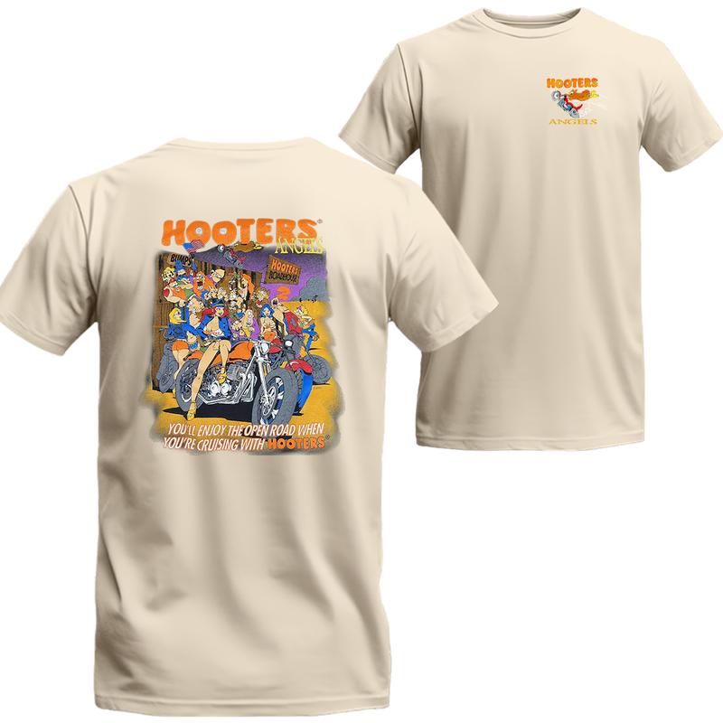 Vintage Rare 90s Hooters Angels Shirt, Hooters Angels Short Sleeve Tee, Beer Shirt Viral, Menswear Top