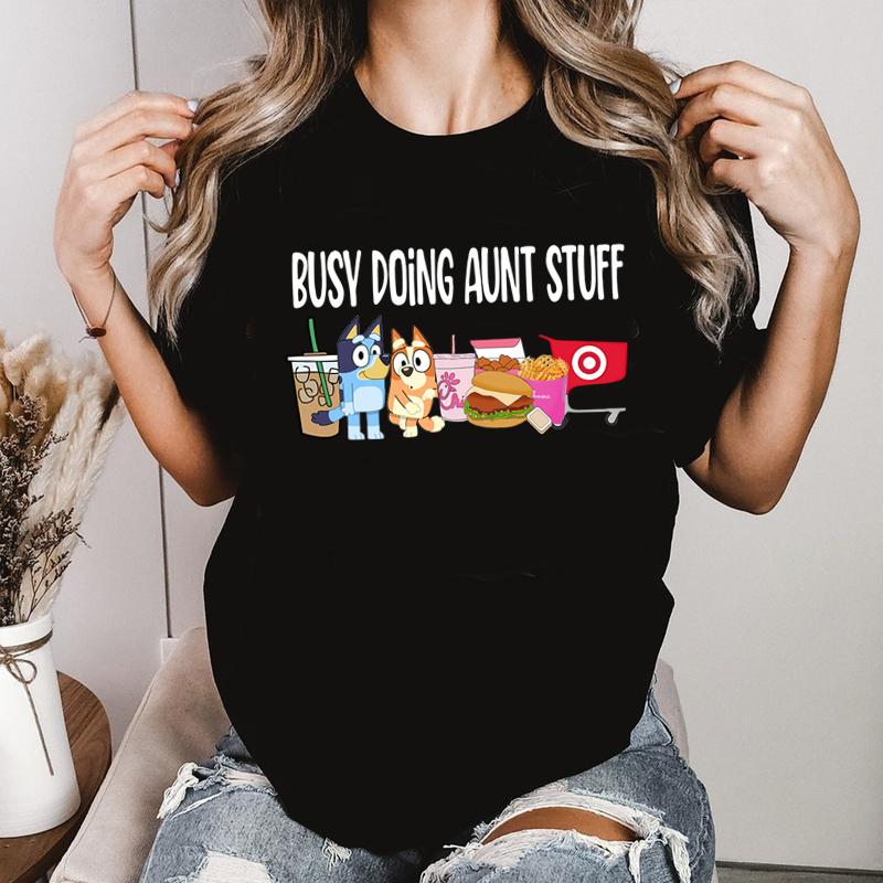 Busy Doing Aunt Stuff Sweatshirt Chick Fil Sweatshirt, T-shirt - Variety Of Designs - Extensive Size Options - Minimalist Chic - Flexible Fashion Fits