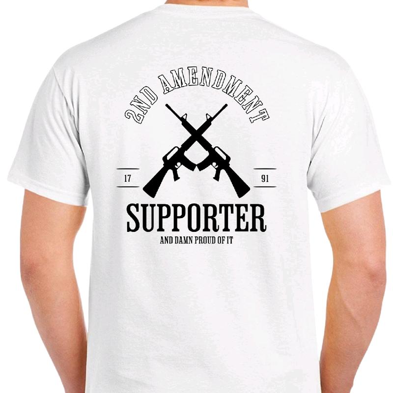 2nd Amendment Supporter T-shirt Menswear. Casual