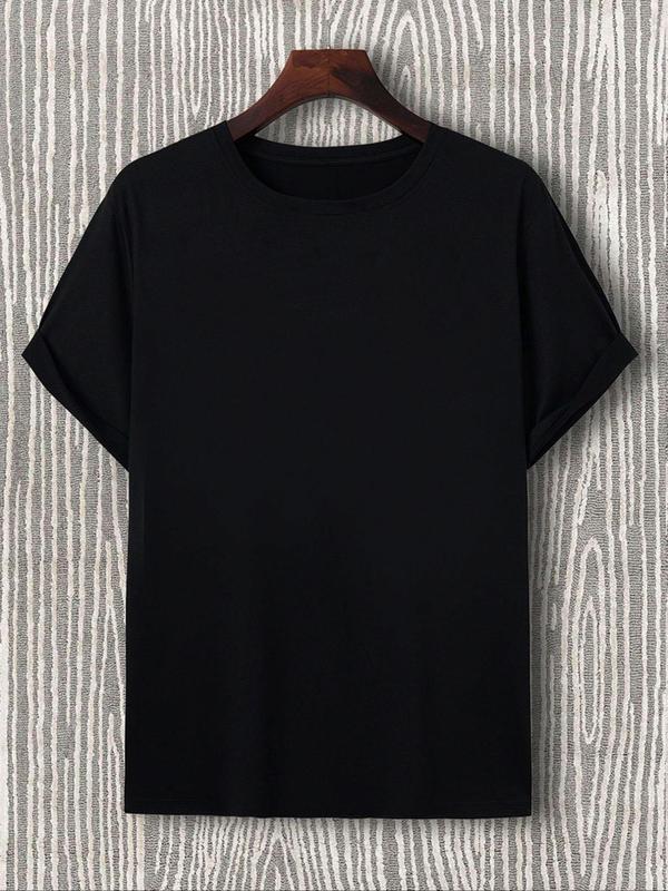 Men's Regular Fit  Me VS Me  Letter Print Round Neck Tee, Street Fashion StreetwearÂ Short Sleeve T-shirt for Daily Wear, Graphic Tees, Casual Comfy Kn