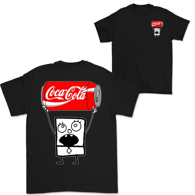 Doodlebob Coca Cola 2 Sided T-Shirt, Funny Drinking T-Shirt, Summer T-Shirt, Full Color T-Shirt, Unisex T-Shirt, For Men, For Women, Gift For All Mens