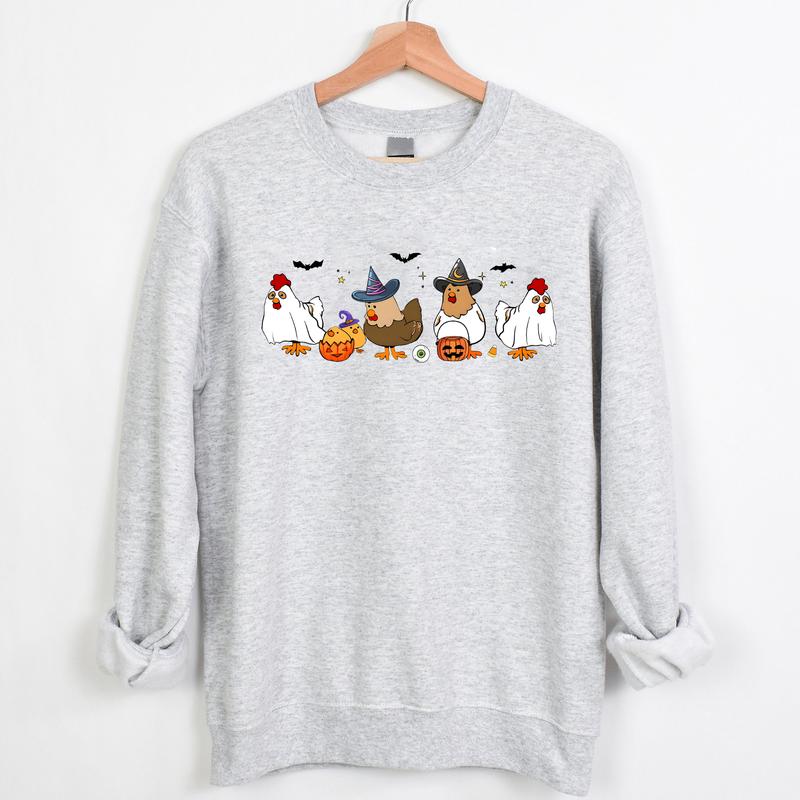 Chickens Halloween Crewneck Sweatshirt Hoodie Tshirt, Halloween 2024 Gifts