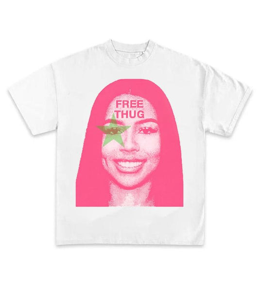 Marial Free Thug Big Face Hip-hop Vibes Tee