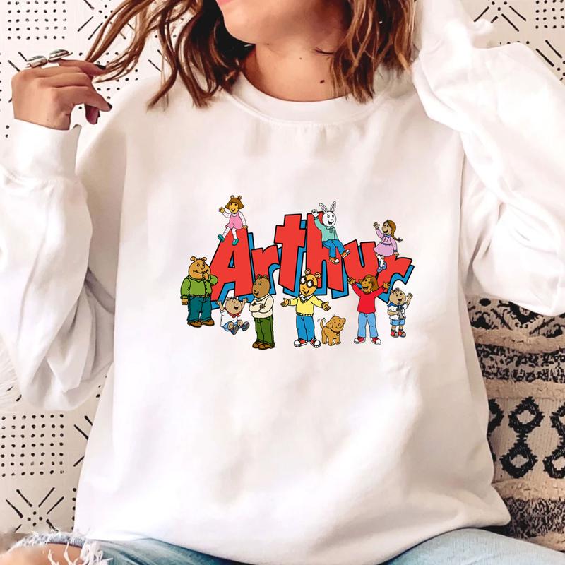 Arthur Arthur Kids Group With Logo Shirt, Children's Character Affirmations Shirt, Teacher Characters Shirt, ABC Affirmation Shirt, Kindergarten Shirt