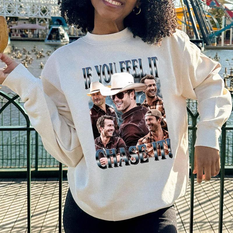 Glen Powell t shirt, If you feel it chase it Glen Powell Shirt, Tyler Owens