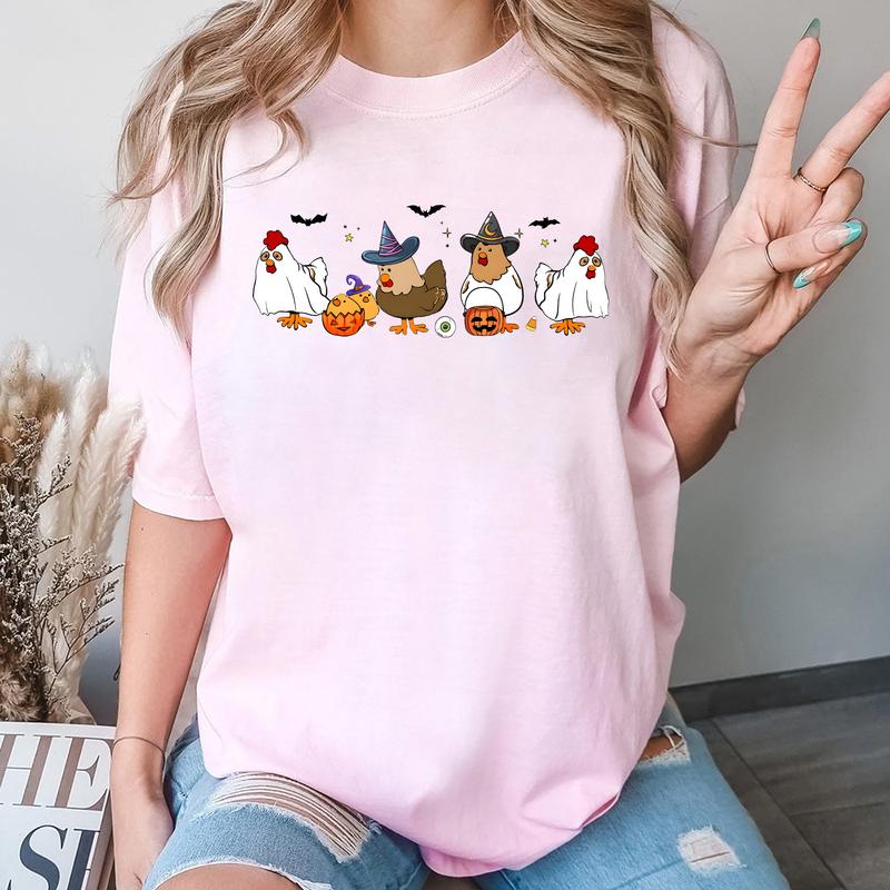 Chickens Halloween Crewneck Sweatshirt Hoodie Tshirt, Halloween 2024 Gifts