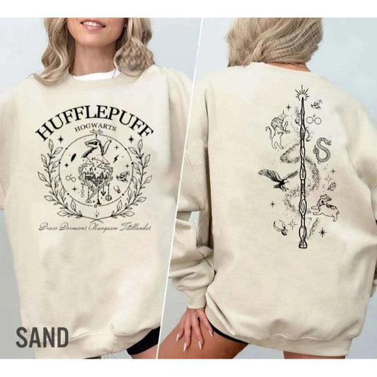 Hufflepuff Hogwarts Sweater, Harry Potter Wizard House Sweatshirt, Wizard Book Sweatshirt, HP Wizard School Shirt, Potterhead Shirt
