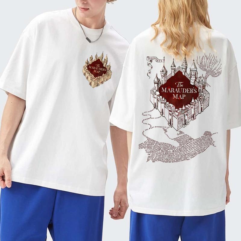 HP Hogwarts Marauders Map Sweatshirt Hoodie Shirt, gift for fan Cotton Fit potterhead gift potterhead sweater harry potter