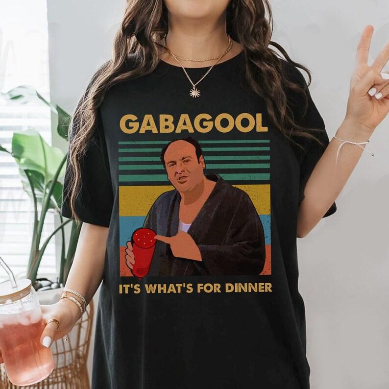 Tony Soprano Vintage Shirt, Gabagool It's What's For Dinner Vintage T Shirt, Tony Soprano Retro Graphic Shirt