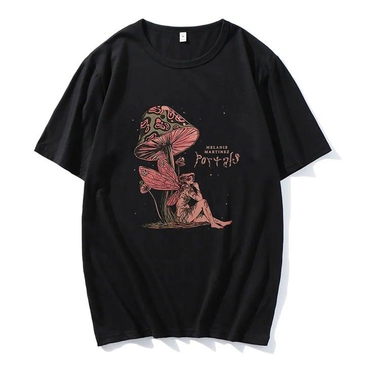 Melanie Martinez Portals Tour Tshirt 100% Cotton Tees Famous Singer Cartoon Grap T-Shirt Menswear Top
