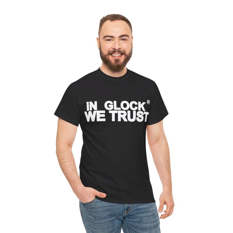 Vintage In Glock We Trust Y2k 90s Hip-Hop Vibes Heavy Cotton Graphic T-Shirt Tshirt Shirt HipHop Rap Tee Casual Classic Menswear Retro Top Comfy Stree